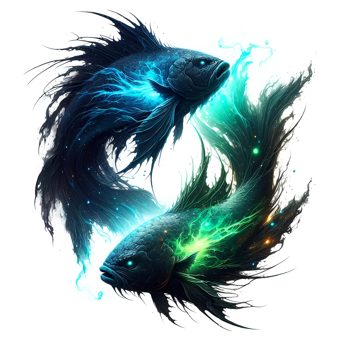 Pisces zodiac sign artwork